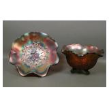 Two Piece Carnival Glass Lot
