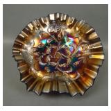 Dugan Amethyst Bell Flower Crimped Ruffled Bowl