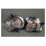 Two Fenton Blue Birds and Cheries Items