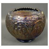 Fenton Blue Persian Medallion Hair Receiver