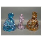 Lot of Three Contemporary Iridised Glass Items