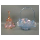 Two Fenton Stretch Glass Items