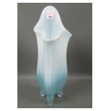 Fenton Aqua Opal Stretch Drapery Ftd JIP Vase