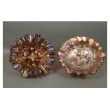 Two Millersburg Amethyst Carnival Glass Bowls