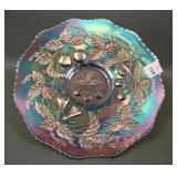 Fenton Green Three Fruits Plate