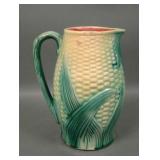Vintage English Majolica Corn Pitcher