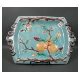 Vintage English Majolica Decorated Tray