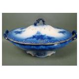 La Belle China Flow Blue Covered Vegetable