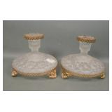 2 Consolidated Iris Martele Candle Holders