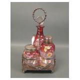 Mt Washington Decorated Condiment Set