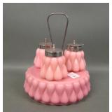 Pink Consolidated Pink Tear Drop Condiment Set