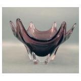 Amethyst Mid Century Modern Murano? Petal Vase
