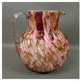 Hobbs Victorian Spatter Case Swirl Pitcher