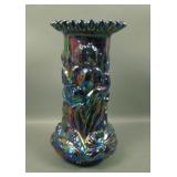 Fenton Elec. Purple Contemporary Heavy Iris Vase