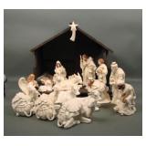 Belleek Ireland Nineteen Piece Nativity Set