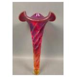 Fenton Red Stetch Center Lily Epergne Only