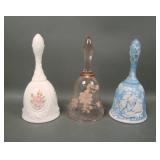 Three Fenton Glass Bells