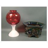 Two Fenton Glass Items