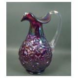Fenton Ruby Red Carnival Glass Pitcher