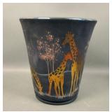 Fenton Ebony "Mothers Love" Giraffe Vase