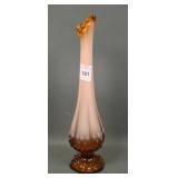 Vintage Fenton Cameo Opal Hobnail Bud Vase
