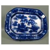 PW & Co. Flow Blue "Manills" Serving Tray
