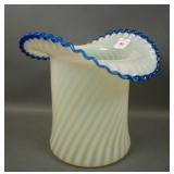 Fenton Vaseline Opal Spiral Optic Large HaT