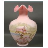 Fenton Burmese 2006 Four Seasons Vase