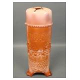 Fenton Chocolate Orange Tree Glass Hatpin Holder