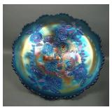 Fenton Electric Blue Chrysanthemum ICS FTd Bowl