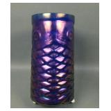 John Cook Studios Art Glass Koi Fish Cylinder Vase
