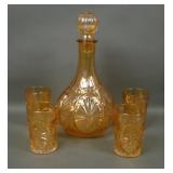Anchor Hocking? Marigold Medallion 6 Pc Wine Set