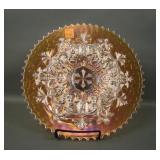 Dugan Peach Opal Garden Path Variant Chop Plate