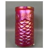 John Cook Studios Art Glass Koi Fish Tumbler Vase