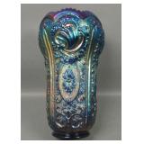 Imperial Elec Purple Scroll & Flower Panels Vase