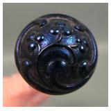Dark Cherries Carnival Glass Hatpin
