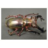 Neat Scarab Shell Brooch in Metal Holder