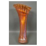 Fenton Marigold Blackberry Open Edge Whimsy Vase