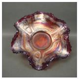 Fenton Red / Amberina Sailboat Ruffled Sauce