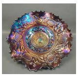 Dugan Purple Fanciful Low Ruffled Plate
