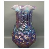 Fenton Iridised Violet Opal Poppy Show Vase