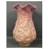 Fenton Iridised Burmese Poppy Show Vase