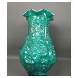 Fenton Emerald Green/ Cased Glass Poppy Show Vase
