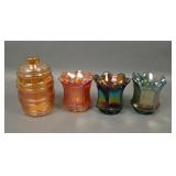 Four Imperial Carnival Glass Novelties