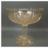 Higbee Lt Marigold Paneled Thistle Compote