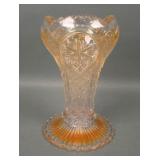 Tarentum Lt Marigold Ornate Star Cupped Vase