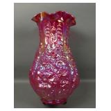 Feton Ruby Red iridised Poppy Show Vase