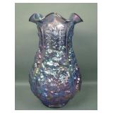 Fenton Iridised Violet Poppy Show Vase