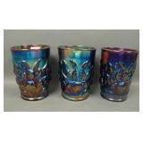 3 Dugan Electric Purple Heavy Iris Tumblers