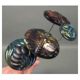 Lot of Four Carnival Glass Hatpins